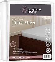 Algopix Similar Product 4 - Superity Linen King Fitted Sheet Made