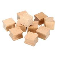 Algopix Similar Product 14 - PATIKIL 20x20mm Blank Wood Rubber Stamp