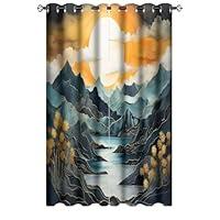 Algopix Similar Product 2 - Abstract Marble Mountain Curtains 