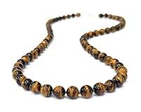 Algopix Similar Product 14 - Mens Tigers Eye Necklace with Sterling