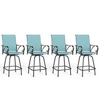 Algopix Similar Product 17 - MFSTUDIO 4 PCS Patio Swivel Bar Stool