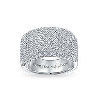 Algopix Similar Product 10 - Wide Micro Pave AAA CZ Cubic Zirconia