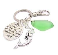 Algopix Similar Product 16 - Mermaid and Sea Glass Keychain  Gift