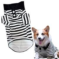 Algopix Similar Product 19 - Cute Dog Clothes Striped Dog Polo