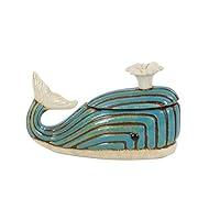 Algopix Similar Product 17 - Benzara Blue Finish Rustic Ceramic