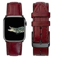 Algopix Similar Product 10 - Burgundy Crocodile Leather Band