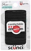 Algopix Similar Product 12 - Scunci NoDamage Small Elastics Black