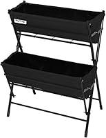 Algopix Similar Product 19 - VegTrug Poppy 2 Tier Planter Black