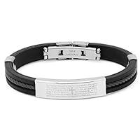 Algopix Similar Product 12 - Mens Black Rubber Bracelet with