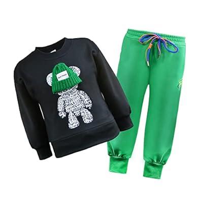 Best Deal for Kids Clothing Set Hooded Outerwear Tops Pants 2Pcs Boys And