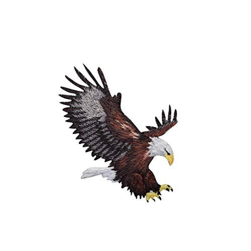 Medium - Bald Eagle - Landing - Iron On Embroidered