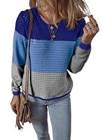 Algopix Similar Product 3 - EVALESS Color Block Striped Sweaters