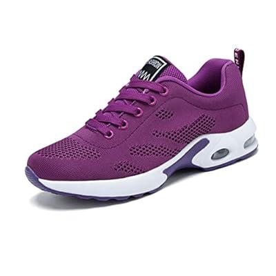 Women Running Shoes, Womens Casual Breathable Soft Sole Walking Sneakers  (S-Pink,US-8.5)