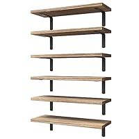 Algopix Similar Product 9 - WOPITUES Wood Floating Shelves Set of