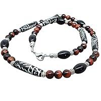 Algopix Similar Product 19 - Mens Tribal Style Necklace  Carved