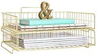 Algopix Similar Product 2 - Blu Monaco Gold Desk Organizer