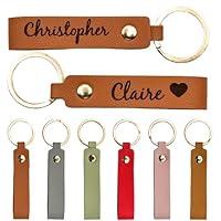 Algopix Similar Product 9 - Customized Leather Keychain for couples