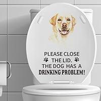 Algopix Similar Product 2 - Funny Labrador Retriever Dog Toilet Lid