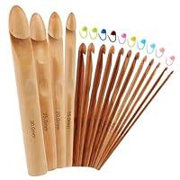 Algopix Similar Product 5 - 16 Pieces Wooden Crochet Hooks 3 to 30