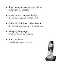 Uvital Desktop Corded Telephone, P/T Mode, Mute, Pause, Redial, Flash,  Ringer (Hi & Low), Mechanical Lock, Call Light Indication(Black)