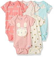 Algopix Similar Product 19 - Gerber Baby Girls 5Pack ShortSleeve