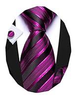 Algopix Similar Product 2 - BarryWang Stripe Men Ties Set Classic