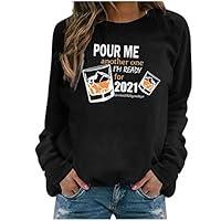 Algopix Similar Product 10 - YckSAiu Graphic Sweatshirt Casual Crew