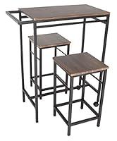 Algopix Similar Product 18 - Zenvida 3 Piece Pub Table Set Breakfast