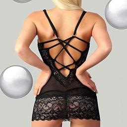 Ladies Babydoll Lingerie Dress Sexy Nightgowns Soft V Neck Chemise