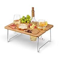 Algopix Similar Product 18 - Tirrinia Bamboo Wine Picnic Table