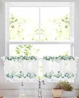 Algopix Similar Product 1 - Eucalyptus Leaf Kitchen Curtains 36