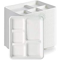 Algopix Similar Product 2 - 100 Compostable 5 Compartment