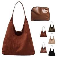 Algopix Similar Product 4 - Suede Hobo Bag Slouchy Bags for Women