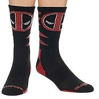 Algopix Similar Product 9 - Marvel Deadpool Adult Crew Socks Fits