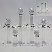Algopix Similar Product 13 - Cake Stand Glass Candle Votive Set 6