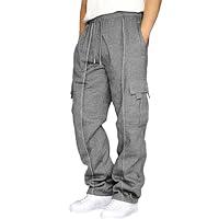 Algopix Similar Product 9 - Mens Cargo Pants Drawstring Wide Leg