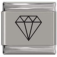 Algopix Similar Product 1 - Bling Rock Laser Engraved Italian Charm