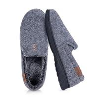 Algopix Similar Product 17 - BOVTY Mens Felt House Slippers Memory