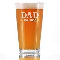 Algopix Similar Product 13 - Dad Est 2020  New Father Pint Glass
