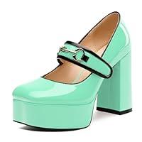 Algopix Similar Product 18 - MERRORI Turquoise Mary Jane Shoes for