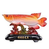 Algopix Similar Product 19 - Feng Shui Fish Statue Golden Dragon