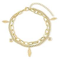 Algopix Similar Product 16 - callalove 14K Gold Layered Bracelet for