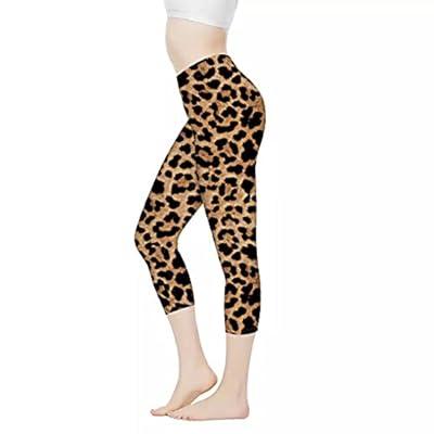 Capri Pants for Women Tummy Control Printed Yoga Leggings for
