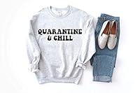 Algopix Similar Product 19 - quarantine and chill social distancing
