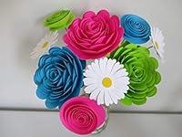 Algopix Similar Product 10 - Bright Paper Flower Bouquet Rose and