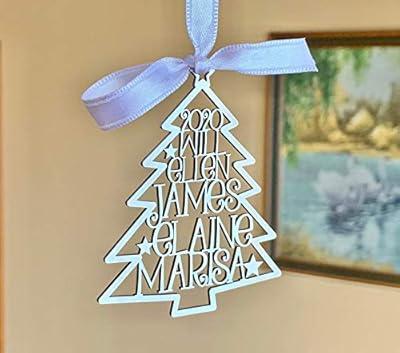 Custom Wooden Ornaments for Christmas Tree, Personalized Xmas Tree Bauble  Set of 6, Holiday Winter Balls Decorations Gift 