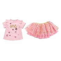 Algopix Similar Product 15 - Mud Pie Girls Birthday Skirt Set Pink