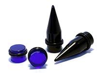 Algopix Similar Product 8 - Zaya Body Jewelry Pair of Black Tapers
