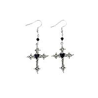 Algopix Similar Product 6 - Gothic Cross Earrings for Women Black