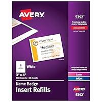 Algopix Similar Product 10 - Avery Customizable Name Badge Inserts